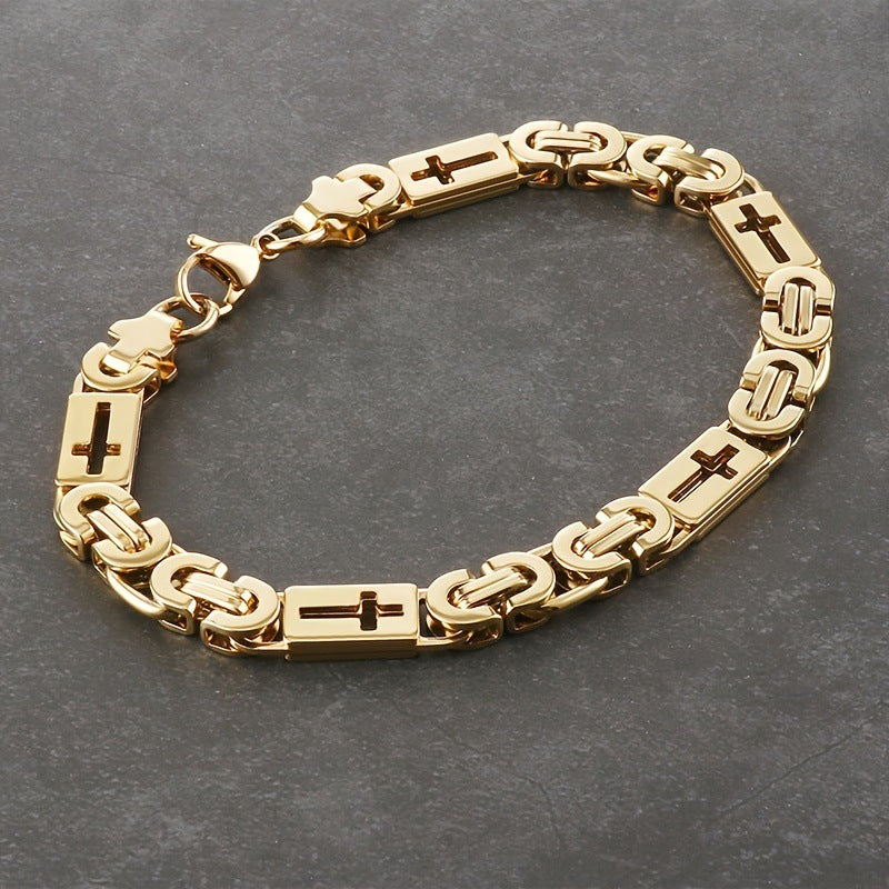 U-Shape Cross-Cutout Bracelet