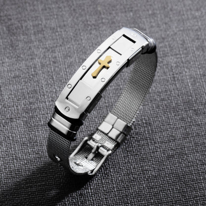 Cross Charm Bracelet , Adjustable