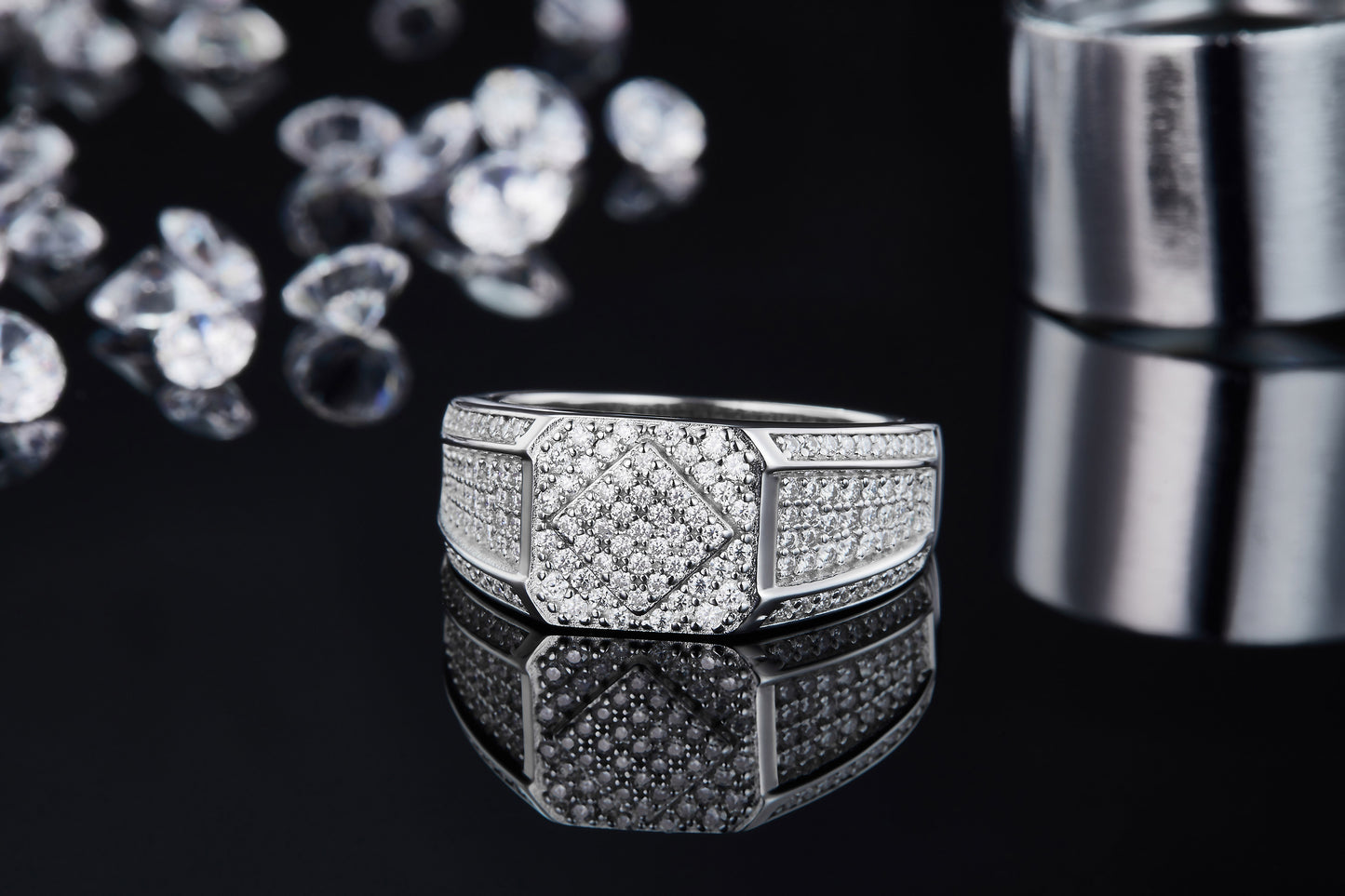 The Titan  Moissanite Silver Ring