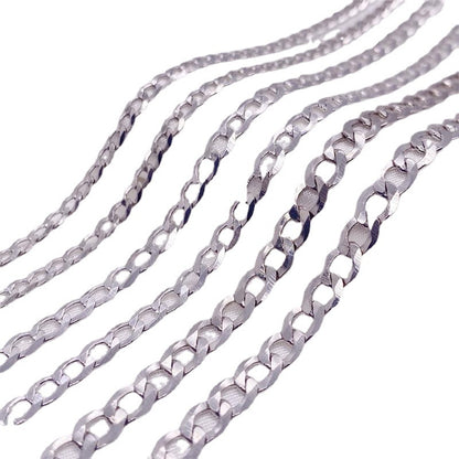 Curb Chain Necklace 925 Sterling Silver