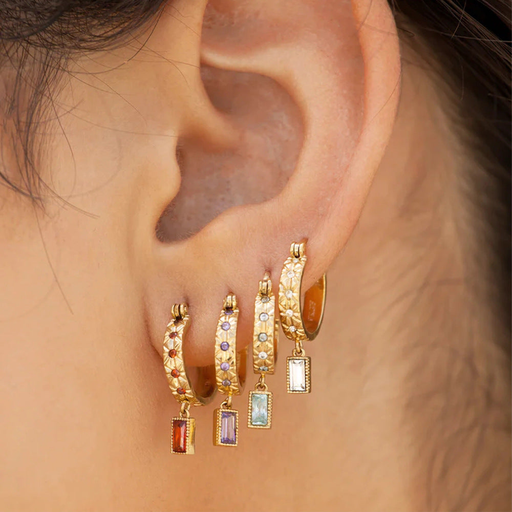 LUZIA Square Eardrops Earrings