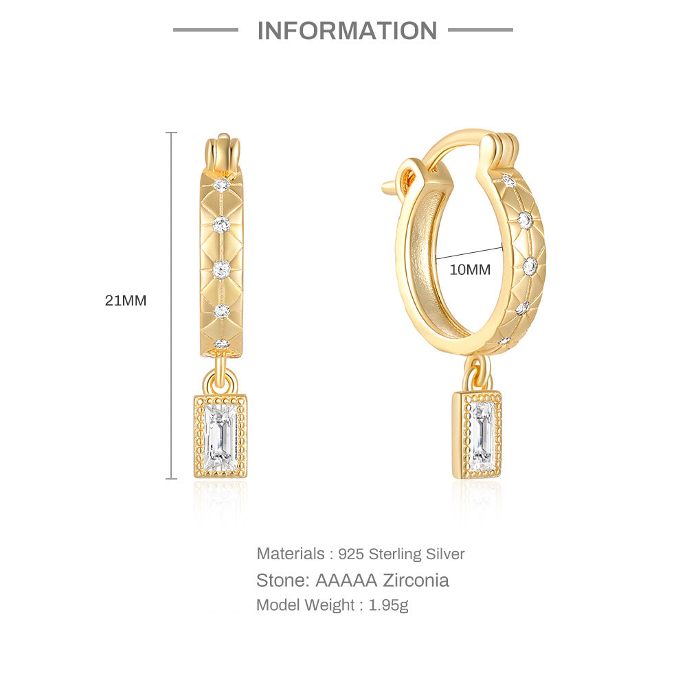 LUZIA Square Eardrops Earrings