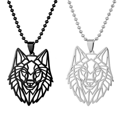 Wolf Head Pendant Necklace