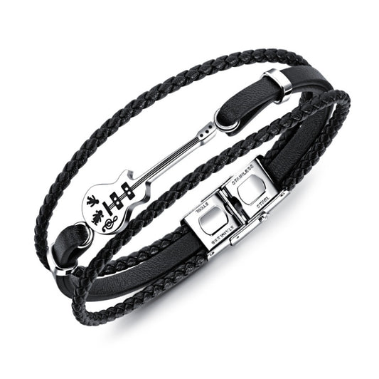 Engraved Rope Chain Bracelet