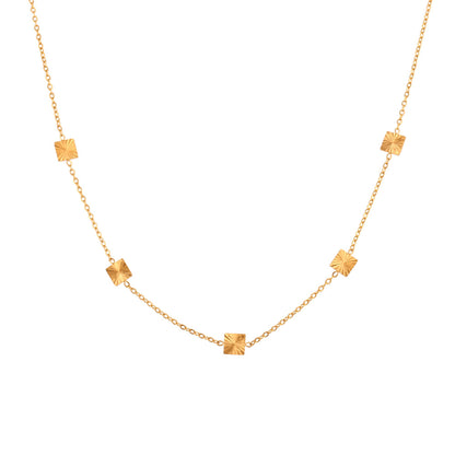 Ins Fashion Simple And Light Luxury Clavicle Chain Jewelry Stainless Steel Plated 18K