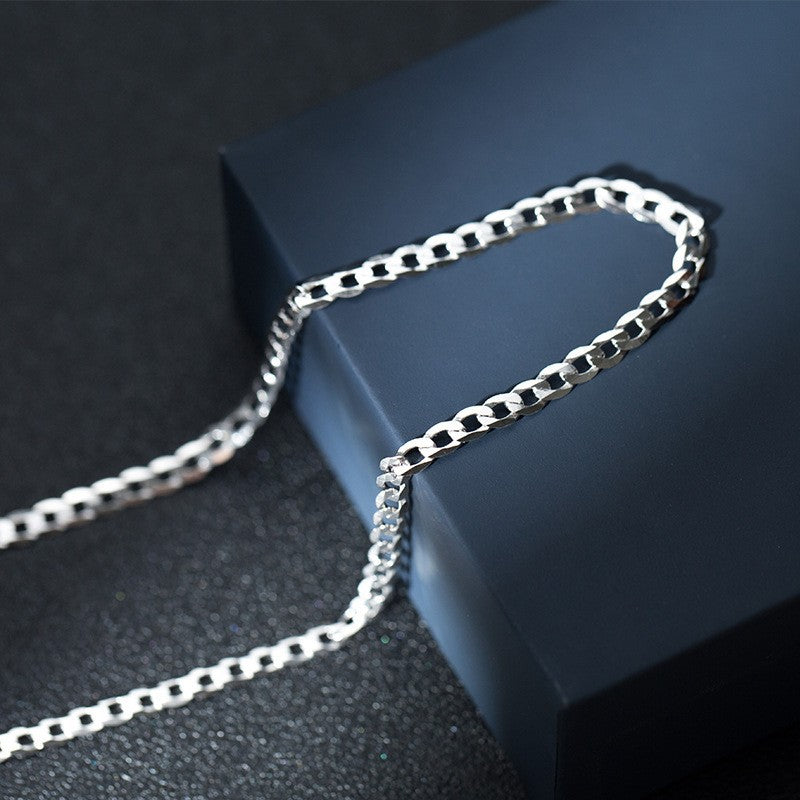 Curb Chain Necklace 925 Sterling Silver
