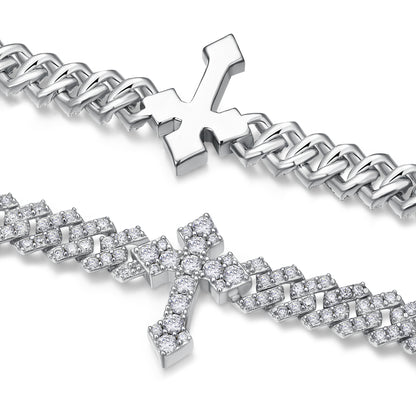 The Bastion  Moissanite Silver Bracelet