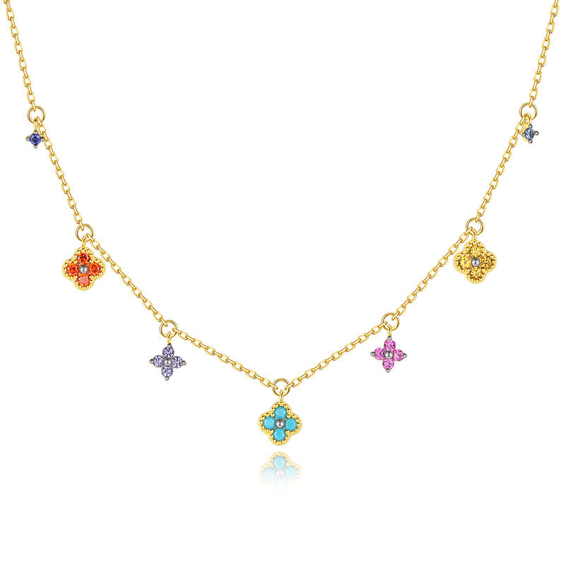 FLORA Zircon Flower Bracelet & Necklace