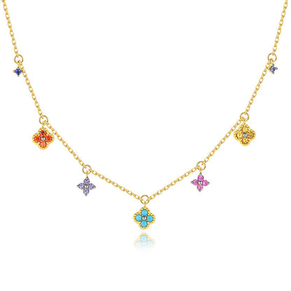 FLORA Zircon Flower Bracelet & Necklace