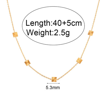 Ins Fashion Simple And Light Luxury Clavicle Chain Jewelry Stainless Steel Plated 18K