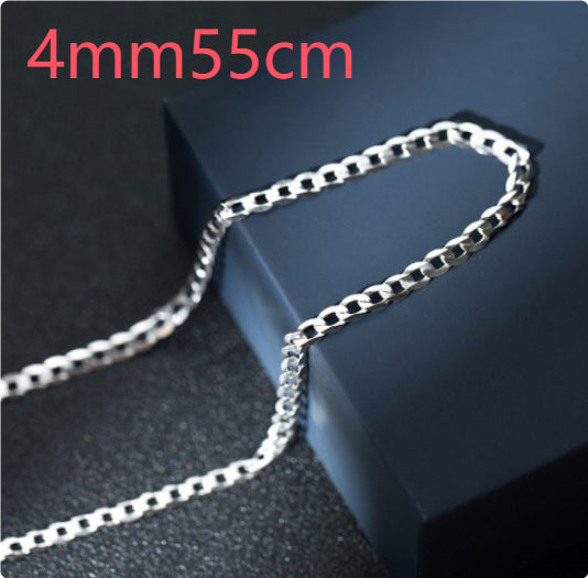 Curb Chain Necklace 925 Sterling Silver