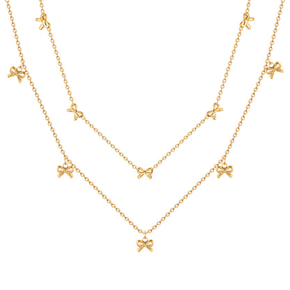 Bella Bow Charm Necklace