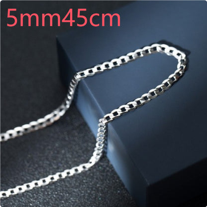 Curb Chain Necklace 925 Sterling Silver