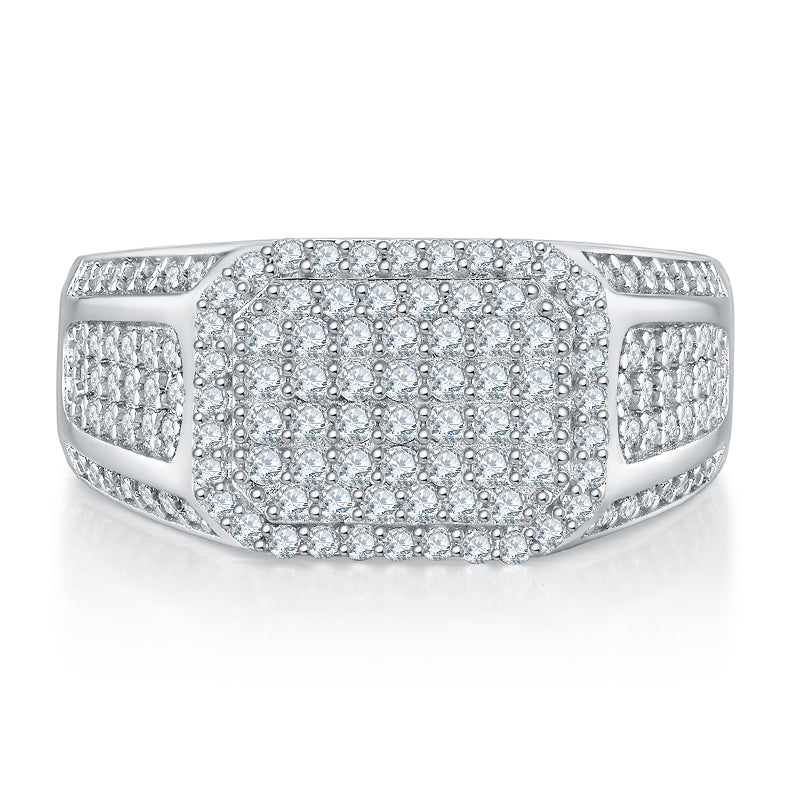 The Vanguard  Moissanite  Silver Ring