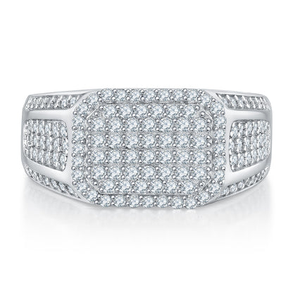 The Vanguard  Moissanite  Silver Ring