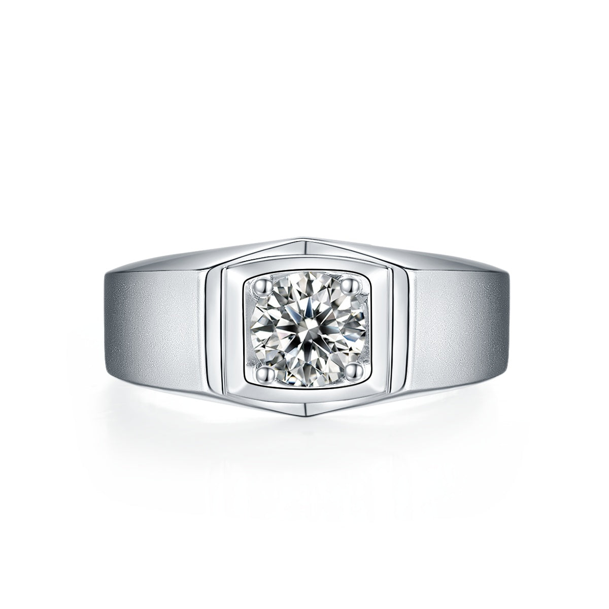 The Regent  1ct Moissanite Silver Ring