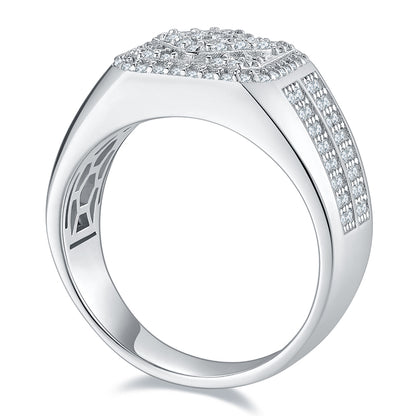 The Monarch  Moissanite  Silver Ring