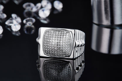 The Zenith Moissanite Silver Ring