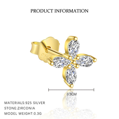MORI | 925 Sterling Silver Four Leaf Clover  Earring