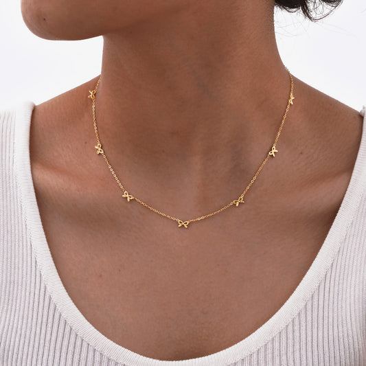 Bella Bow Charm Necklace