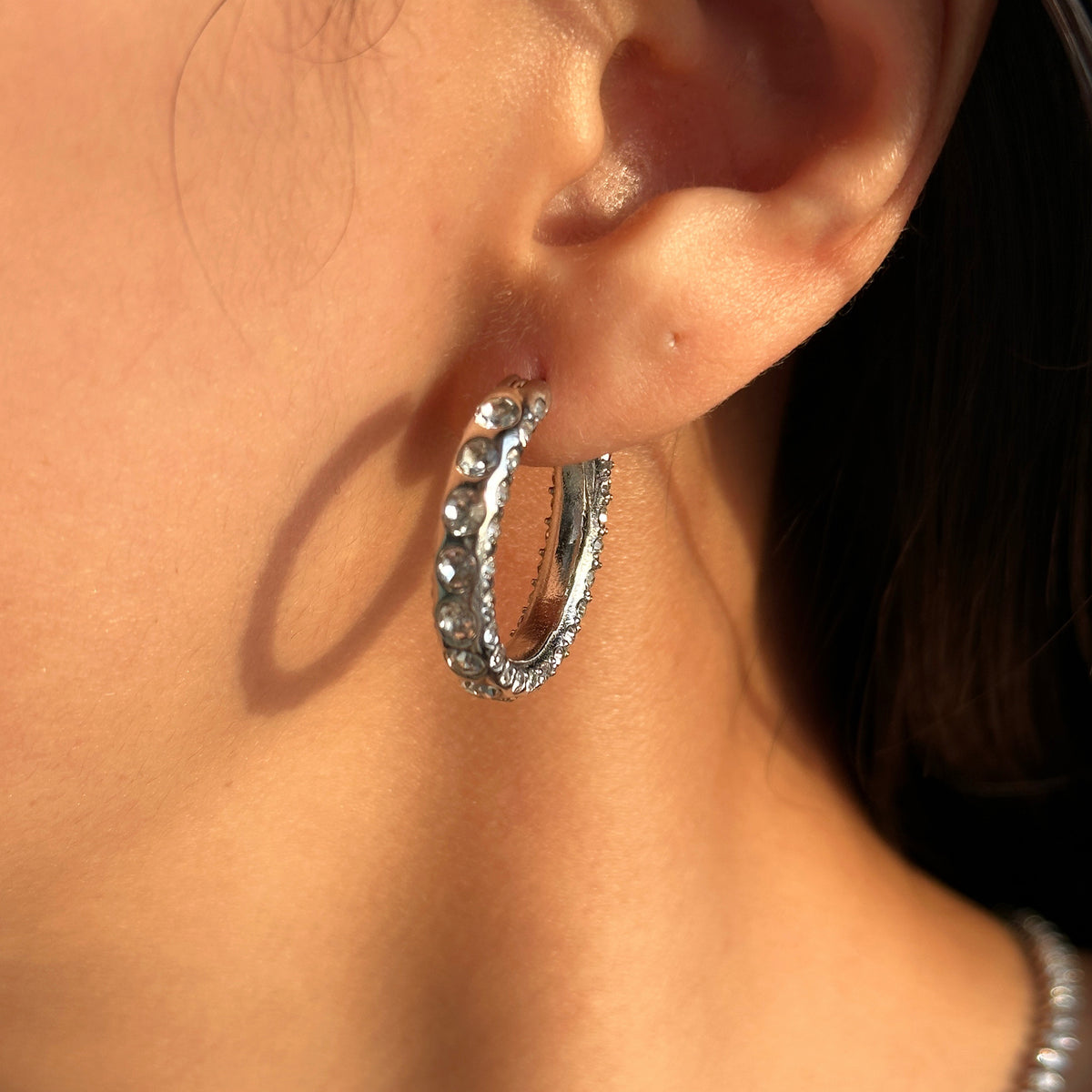 GULIA Zircon Hoop Earrings - view 7