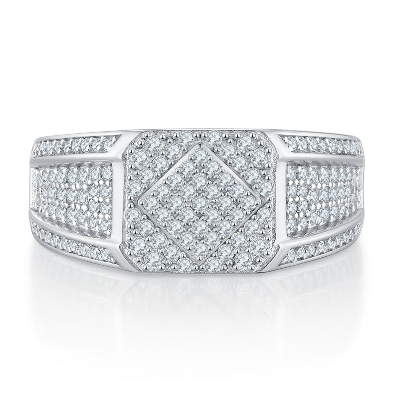 The Titan  Moissanite Silver Ring