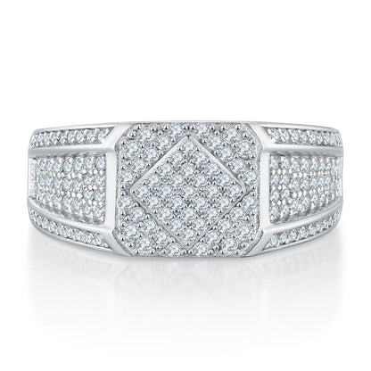 The Titan  Moissanite Silver Ring