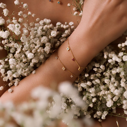 FLORA Zircon Flower Bracelet & Necklace