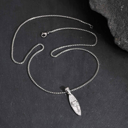 Coconut Tree Oval Pendant Necklace