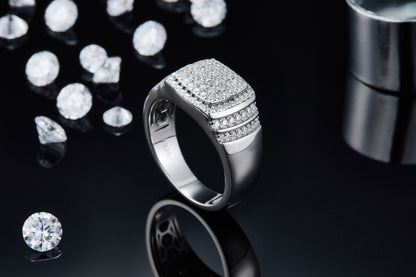 The Valor  Moissanite Silver Ring