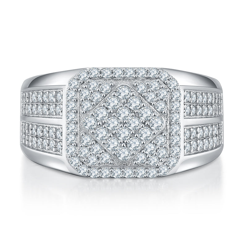 The Monarch  Moissanite  Silver Ring