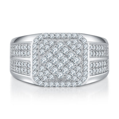 The Monarch  Moissanite  Silver Ring