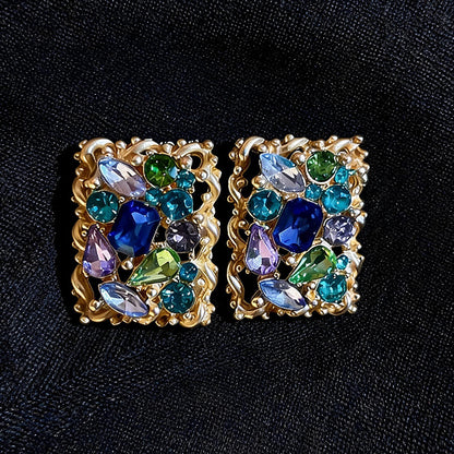 CASSIE Vintage Coloured Stone Earrings - view 4