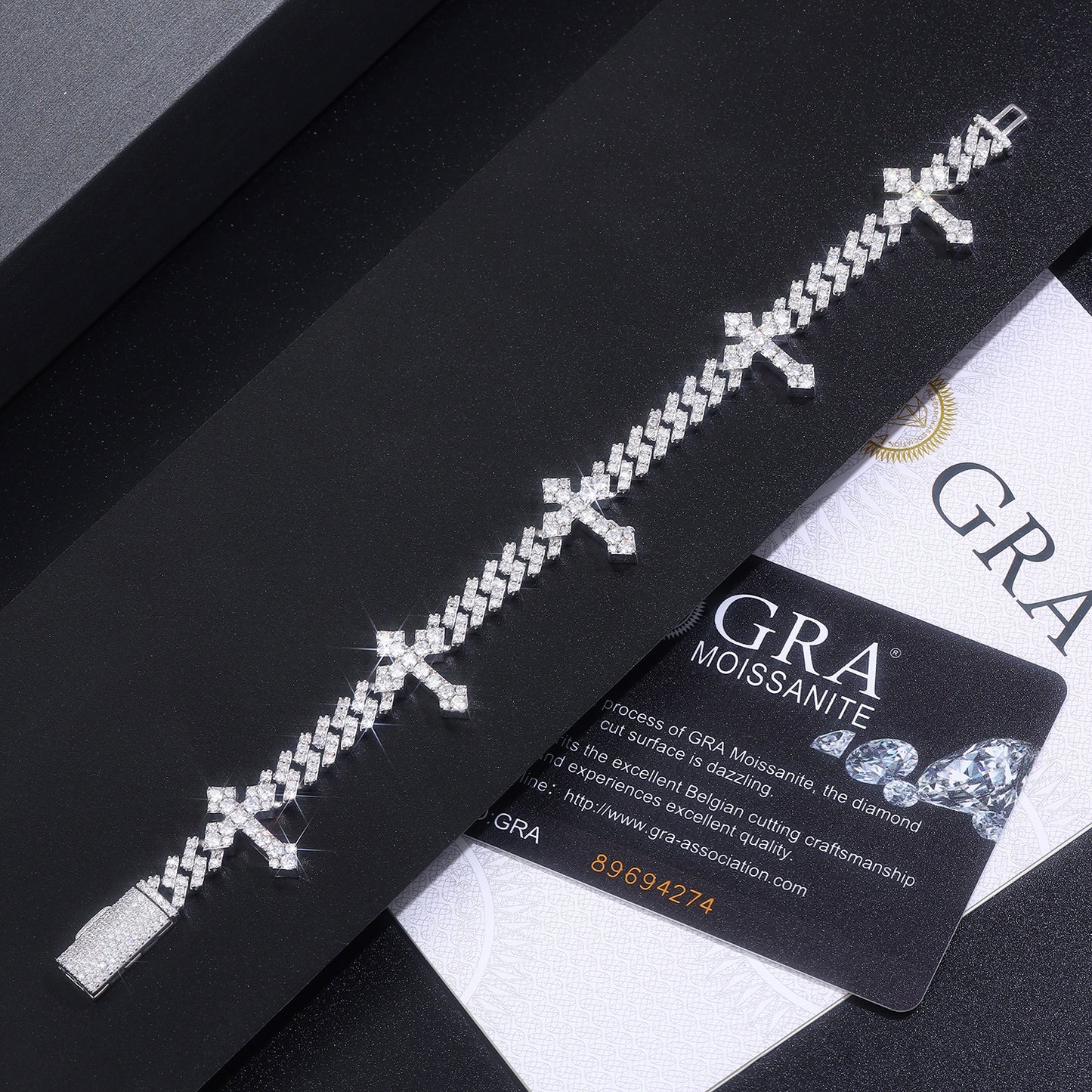 The Bastion  Moissanite Silver Bracelet