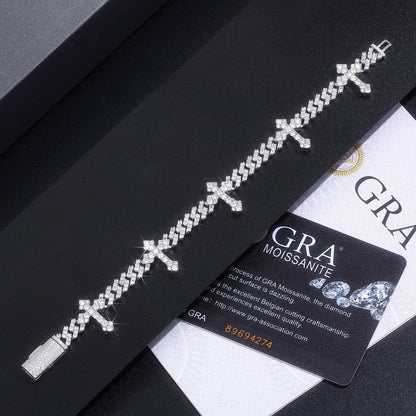 The Bastion  Moissanite Silver Bracelet