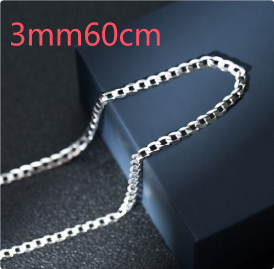 Curb Chain Necklace 925 Sterling Silver