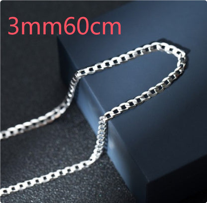 Curb Chain Necklace 925 Sterling Silver