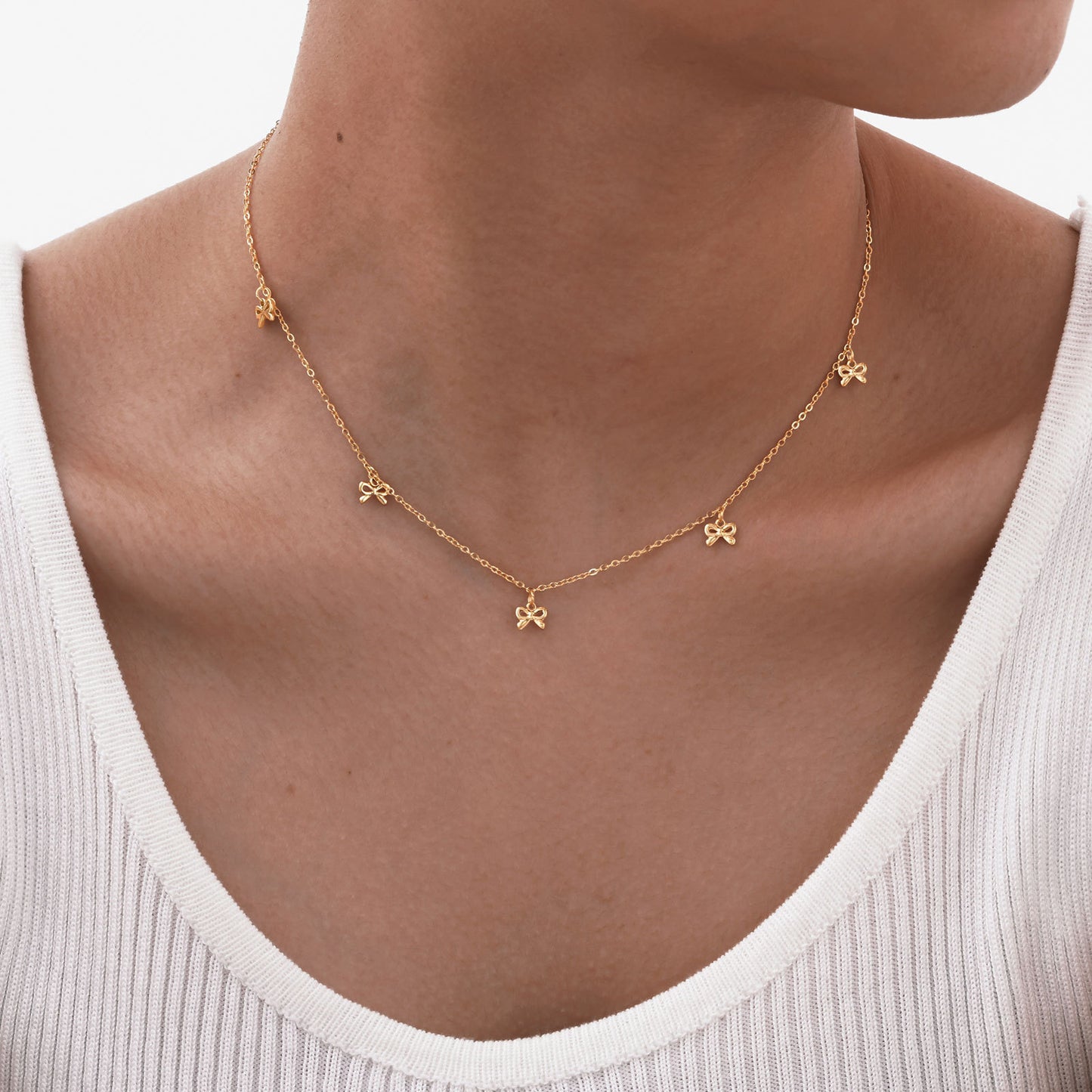 Bella Bow Charm Necklace