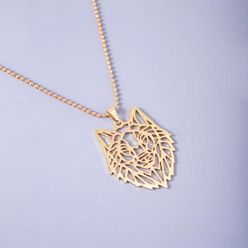 Wolf Head Pendant Necklace