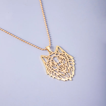 Wolf Head Pendant Necklace