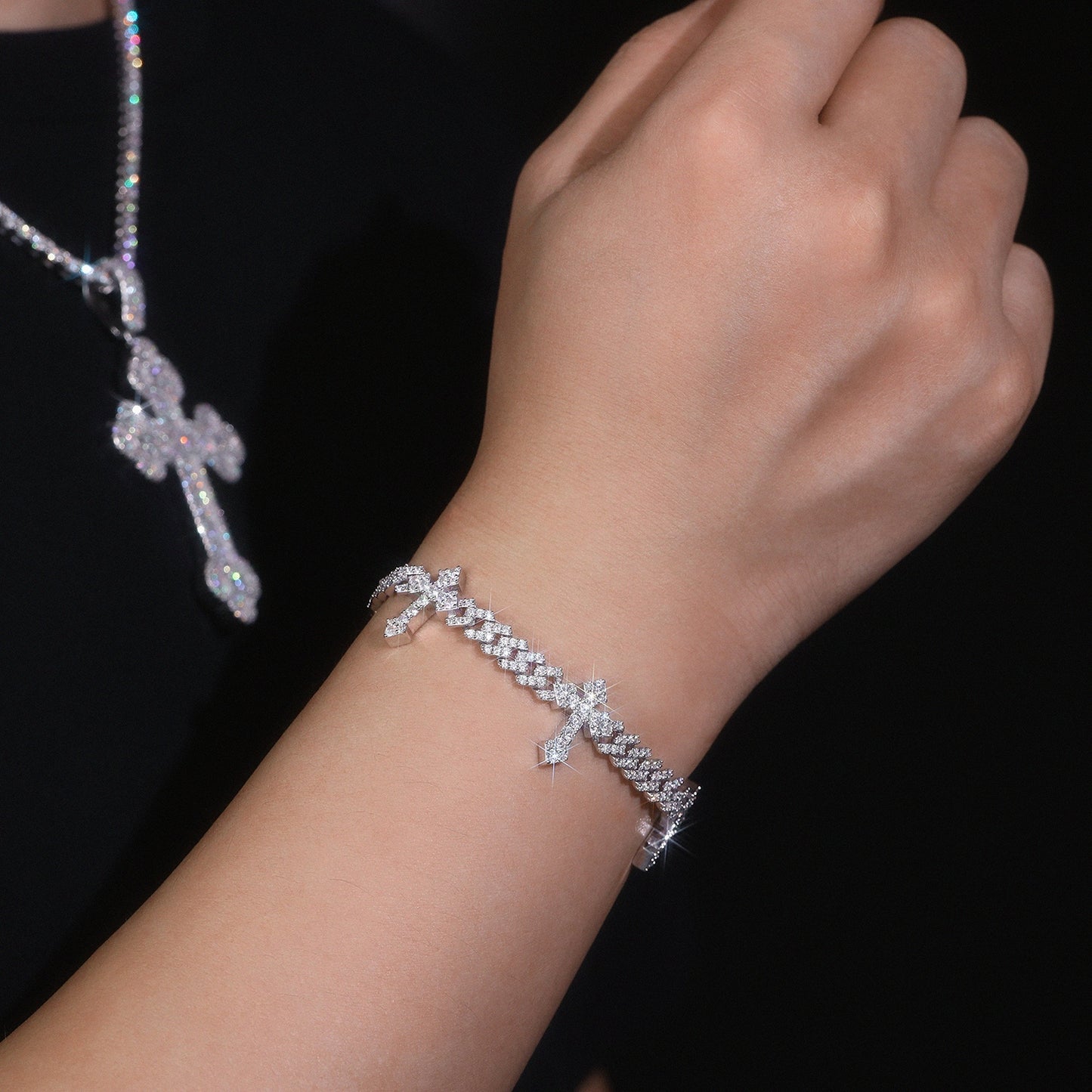 The Bastion  Moissanite Silver Bracelet