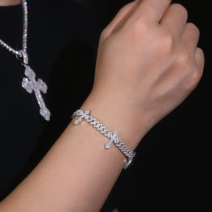 The Bastion  Moissanite Silver Bracelet