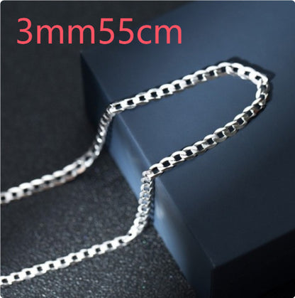 Curb Chain Necklace 925 Sterling Silver