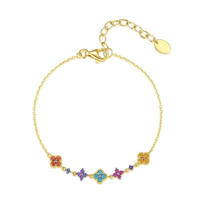 FLORA Zircon Flower Bracelet & Necklace