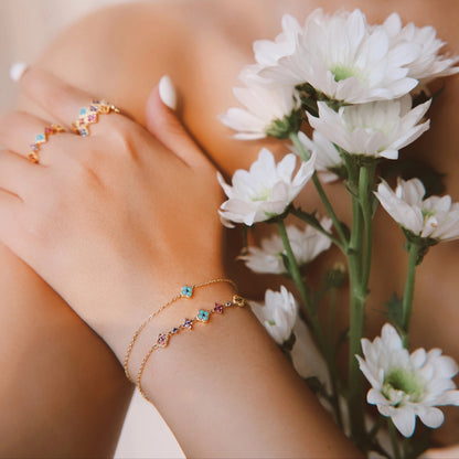 FLORA Zircon Flower Bracelet & Necklace