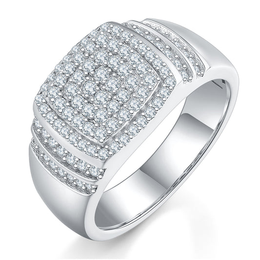 The Valor  Moissanite Silver Ring