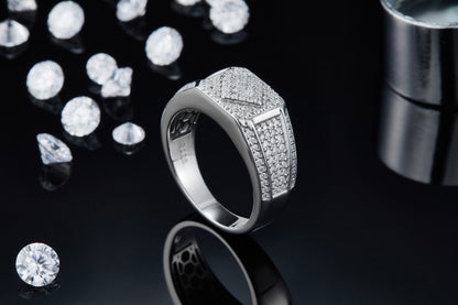 The Titan  Moissanite Silver Ring