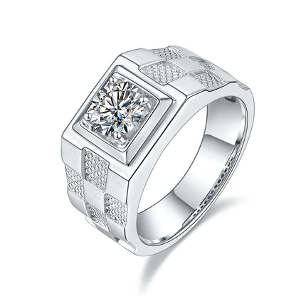 The Atlas 1ct Moissanite Silver Ring
