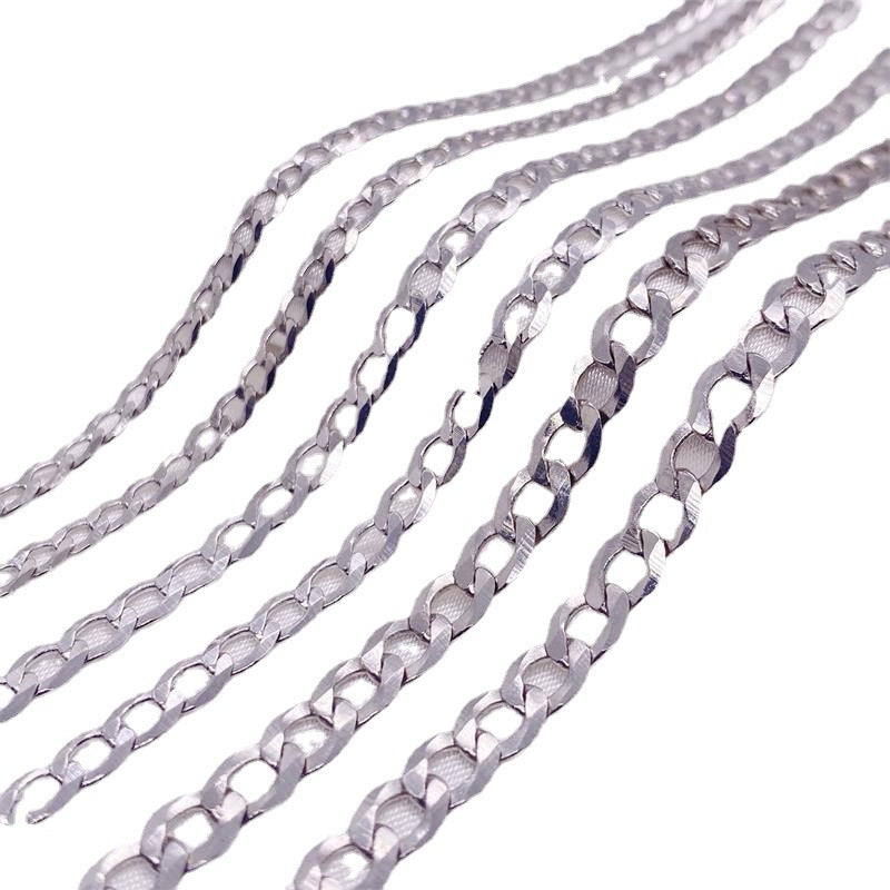 Curb Chain Necklace 925 Sterling Silver