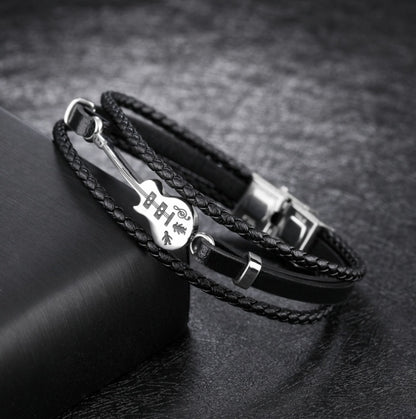 Engraved Rope Chain Bracelet